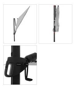 Doppler Ampelschirm myZone AX, quadratisch, ca. B210/T210 cm