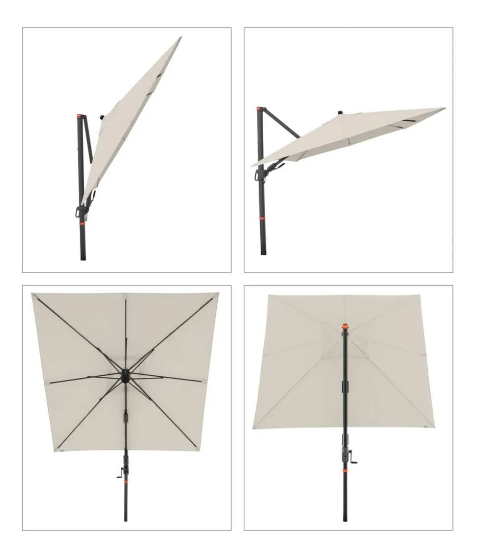 Doppler Ampelschirm myZone AX, quadratisch, ca. B210/T210 cm
