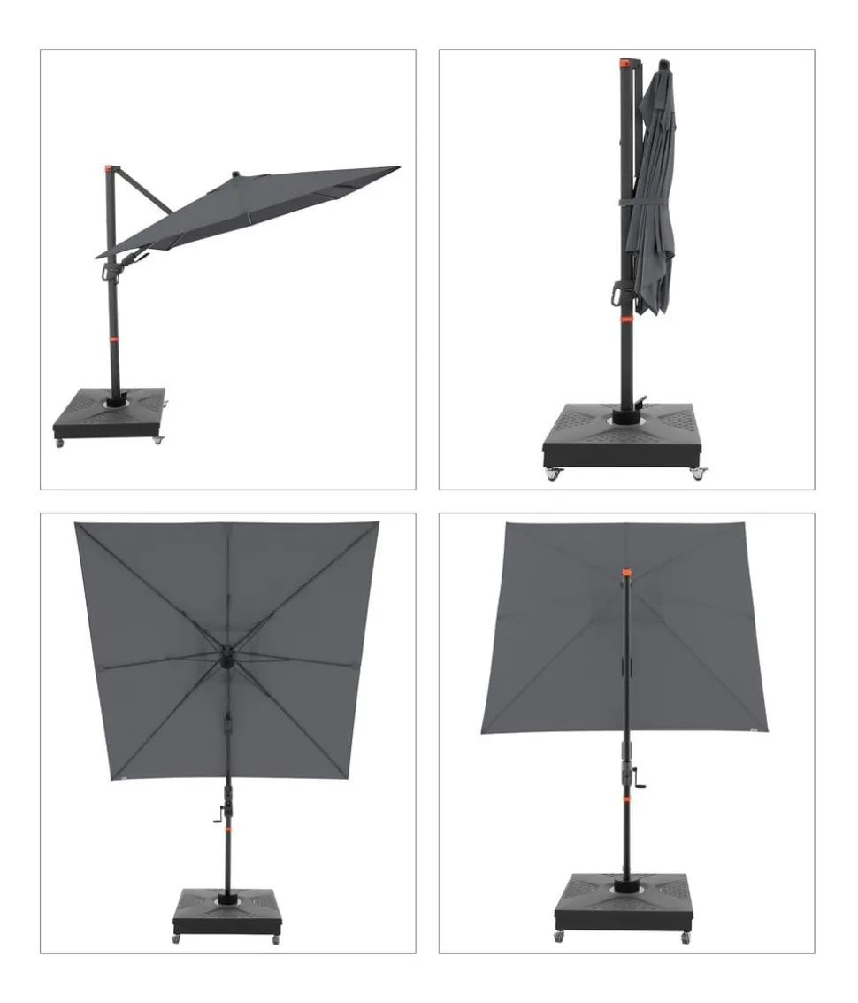 Doppler Ampelschirm myZone AX, quadratisch, ca. B210/T210 cm