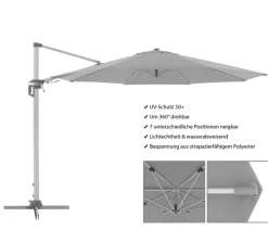 Doppler Pendelschirm Active, rund, ca. Ø370 cm