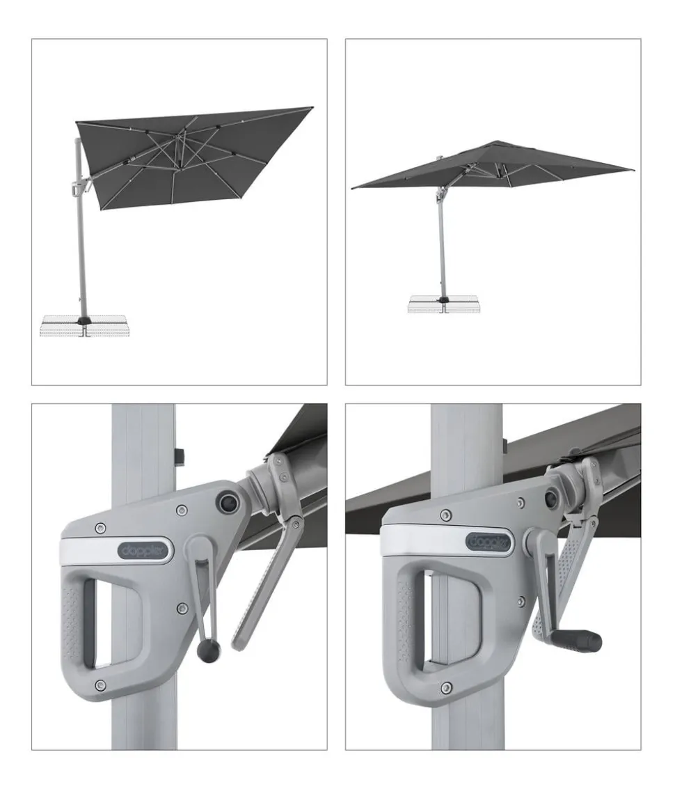 Doppler Pendelschirm Active NeoSide, rechteckig, ca. B350/T260 cm