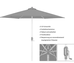 Doppler Sonnenschirm ACT Auto-Tilt, quadratisch, ca. B240/T240 cm
