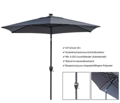 Doppler Sonnenschirm Active LED Auto Tilt, ca. Ø300 cm