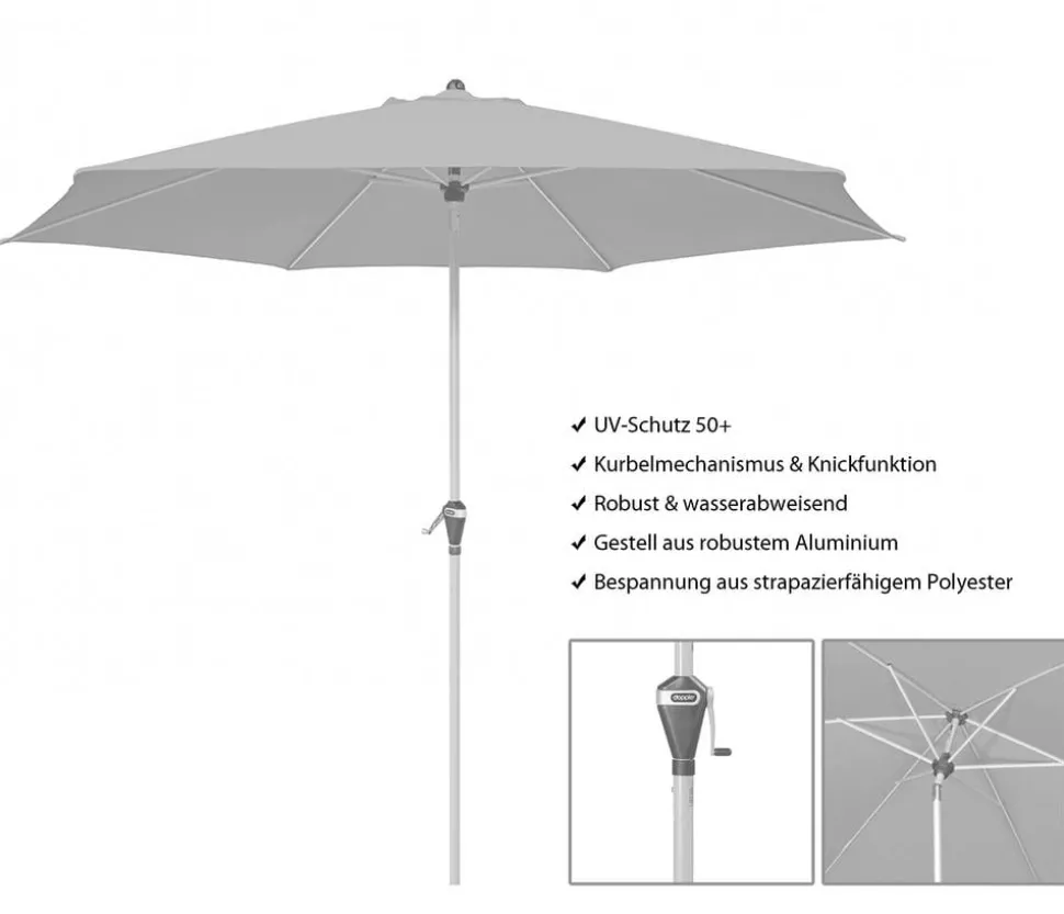 Doppler Sonnenschirm Active Auto Tilt, rund, ca. Ø320 cm