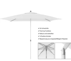 Doppler Sonnenschirm ACT NEO Push up, rechteckig, ca. B250/T200 cm
