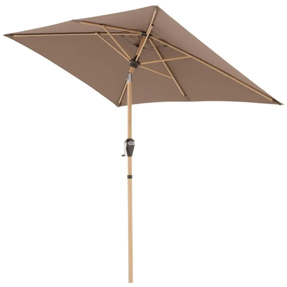 Doppler Sonnenschirm Aluwood Ultra, rechteckig, ca. B210/T140 cm
