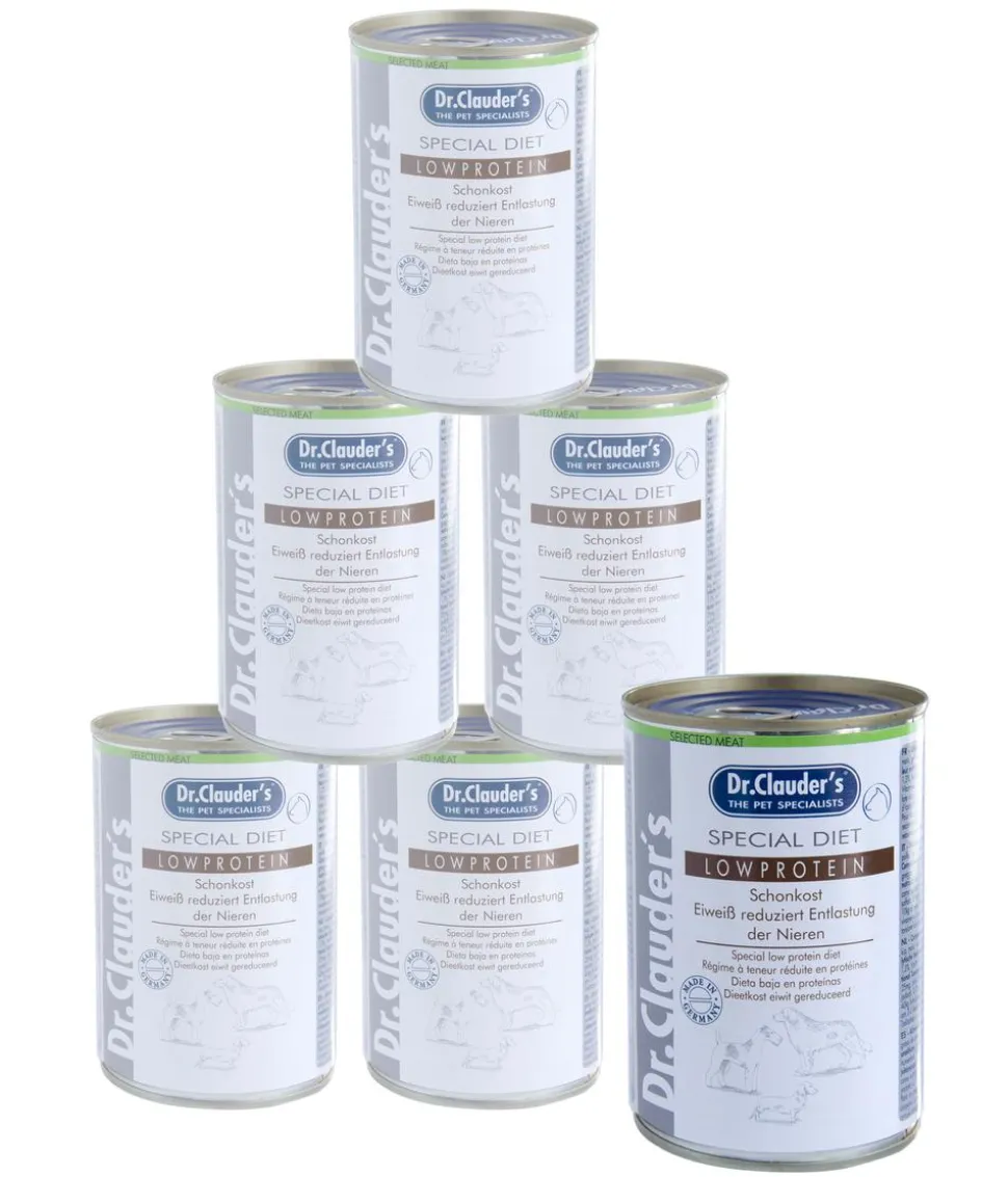 Dr. Clauder's® Nassfutter für Hunde Spezialdiät Low Protein Adult, 6 x 400 g