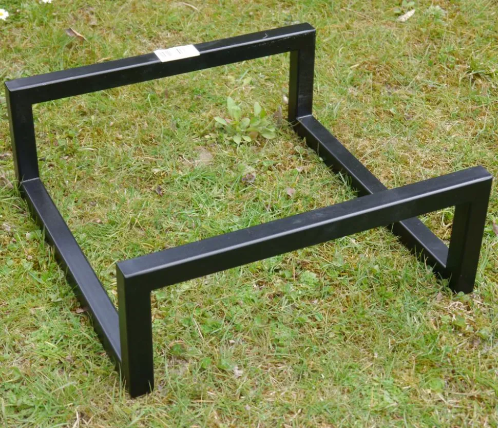 Eastwest Metall-Untergestell für Pflanzkübel, quadratisch, schwarz, ca. B50/H15/T50 cm