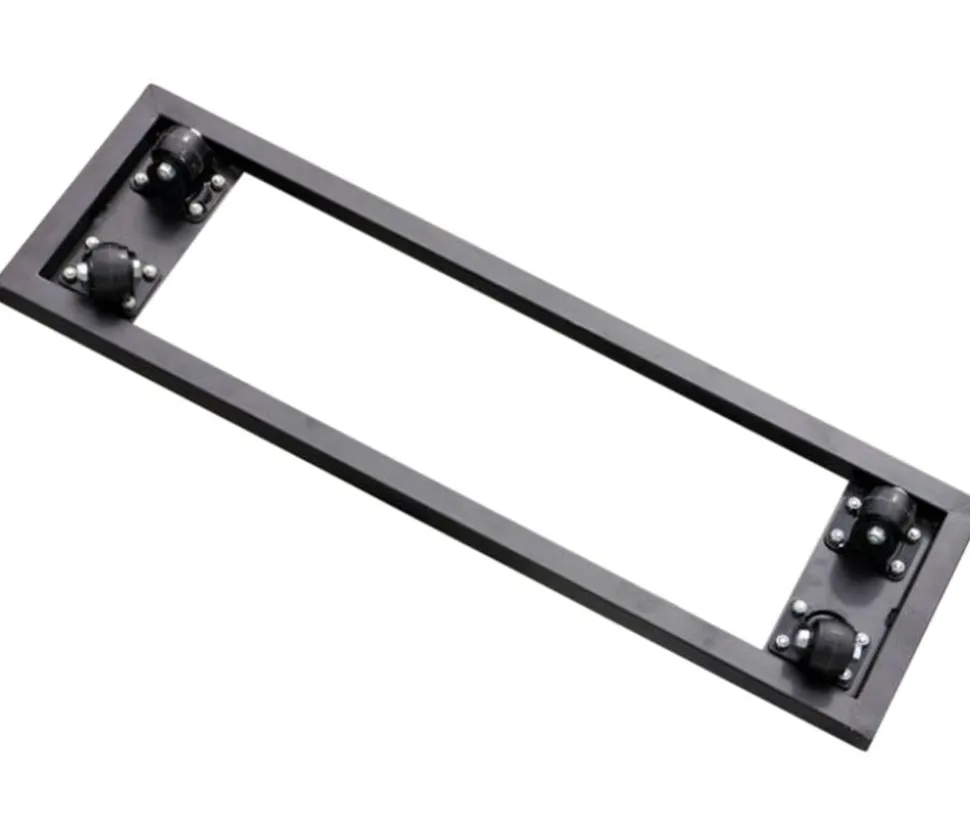 Eastwest Pflanzenroller für Pflanztröge, schwarz, ca. B72/H7/T22 cm