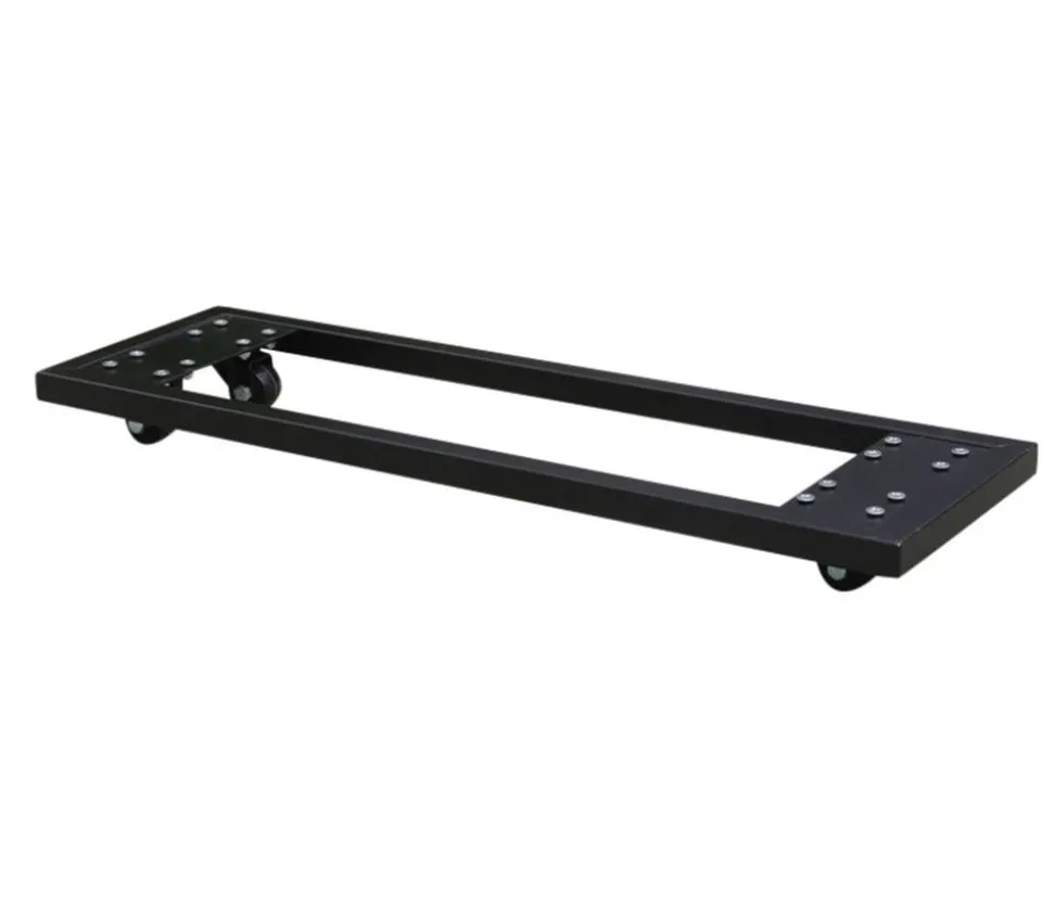 Eastwest Pflanzenroller für Pflanztröge, schwarz, ca. B72/H7/T22 cm
