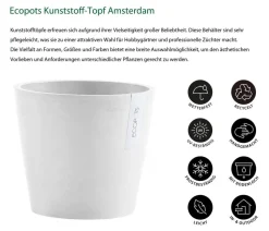 Ecopots Kunststoff-Topf Amsterdam, rund