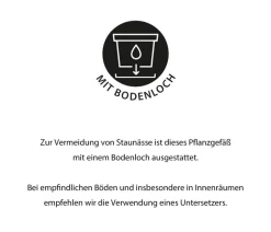 Ecopots Kunststoff-Topf Rotterdam mit Wassersystem, quadratisch