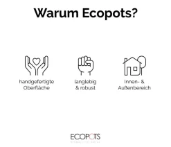 Ecopots Kunststoff-Untersetzer Bruges, rechteckig