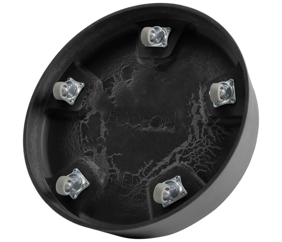 Ecopots Kunststoff-Untersetzer Oslo, rund, mit Rollen