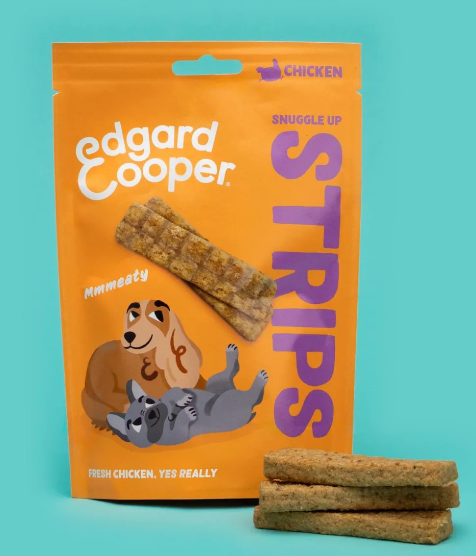 Edgard & Cooper Hundesnack Snuggle Up Strips, 11 x 75 g
