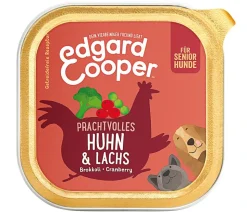 Edgard & Cooper Nassfutter für Hunde, Prachtvolles Huhn & Lachs, Senior, 11 x 150 g