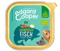 Edgard & Cooper Nassfutter für Hunde, Grandioser Fisch Adult, Bio, 17 x 100 g