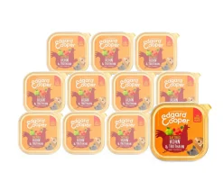 Edgard & Cooper Nassfutter für Hunde, Saftiges Huhn & Truthahn Adult, 11 x 150 g