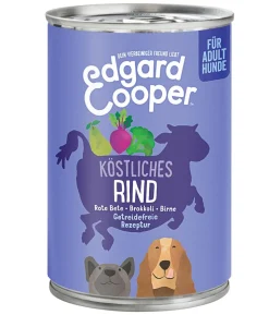 Edgard & Cooper Nassfutter für Hunde, Köstliches Rind Adult, 6 x 400 g