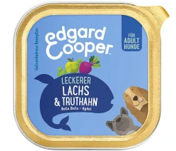 Edgard & Cooper Nassfutter für Hunde, Leckerer Lachs & Truthahn Adult, 11 x 150 g