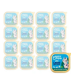 Edgard & Cooper Nassfutter für Katzen Bio Lachs & Hund Paté Adult, 16 x 85 g