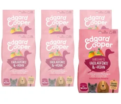 Edgard & Cooper Tockenfutter für Hunde, Fabelhafte Freilaufente, & -Huhn, Welpen