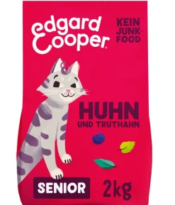 Edgard & Cooper Trockenfutter für Katzen Frisches Freilandhuhn & Freilandtruthahn, Senior, 2 kg
