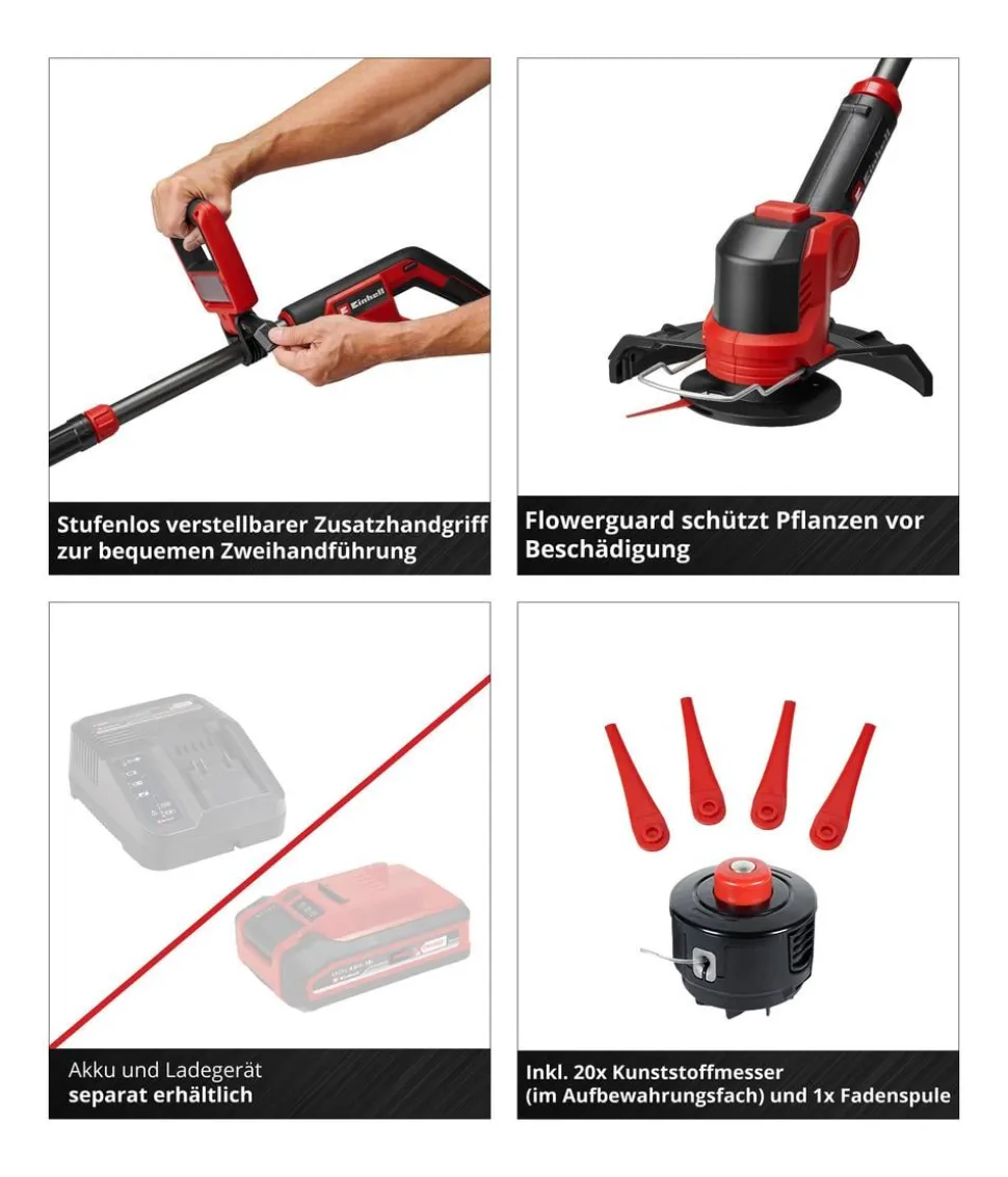 Einhell Akku-Rasentrimmer GE-CT 18/25-1 Li-Solo