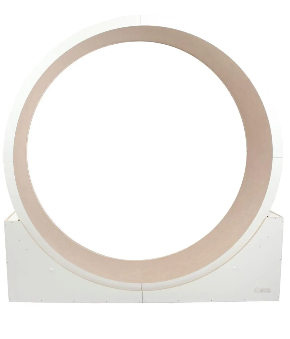 Elmato® Katzenlaufrad Simba L, stehend, weiß/beige