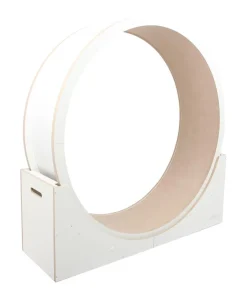 Elmato® Katzenlaufrad Simba L, stehend, weiß/beige