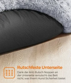Feandrea Hundebett, rund, grau, ca. Ø80/H20 cm