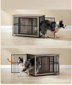 Feandrea Hundekäfig, greige, ca. B98/H69/T65 cm