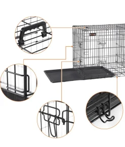 Feandrea Hundekäfig mit Trennwand, ca. B107/H77,5/T70 cm