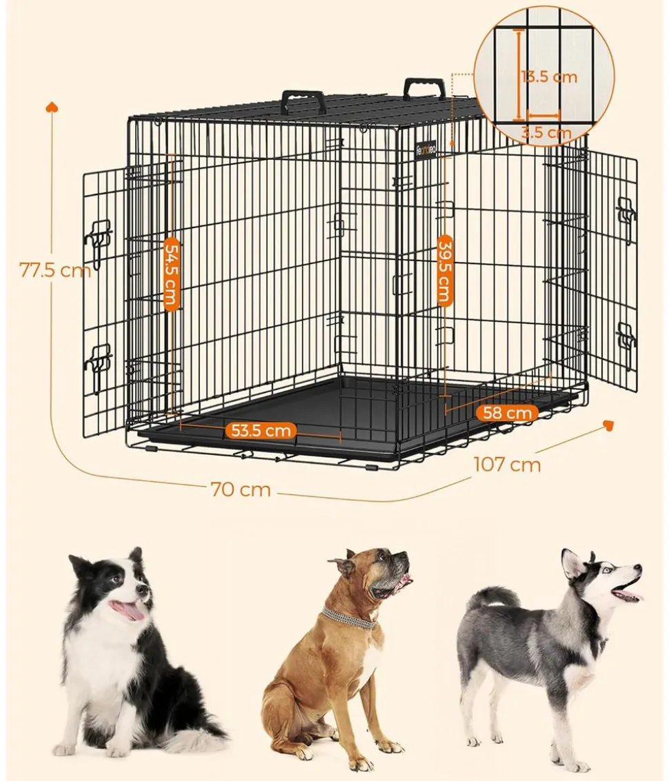 Feandrea Hundekäfig XXL mit 2 Türen