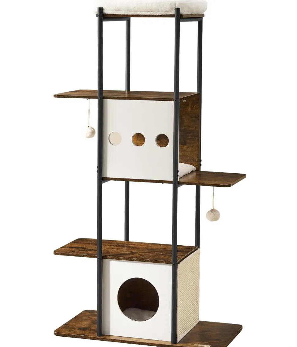 Feandrea Kratzbaum, braun/weiß, ca. B80/H153/T40 cm