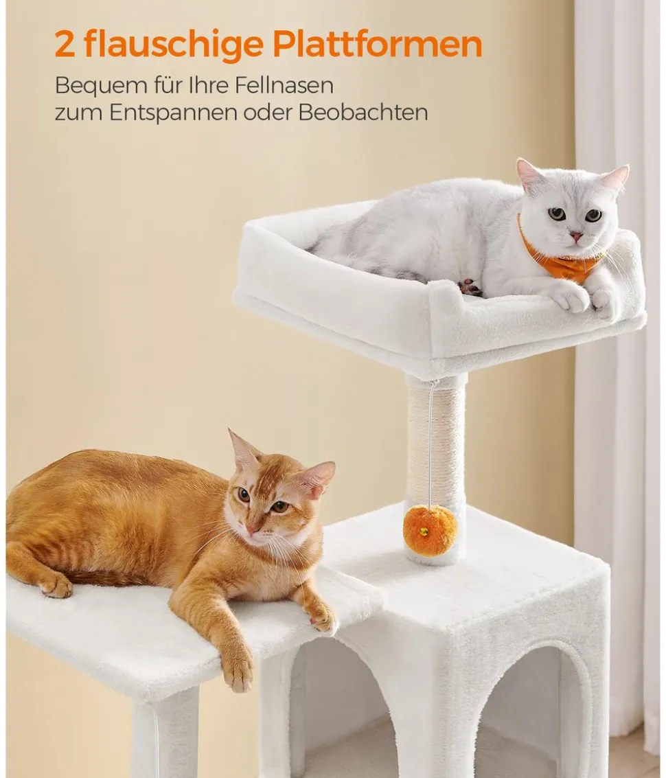Feandrea Kratzbaum, cremeweiß, ca. B55/H143/T45 cm