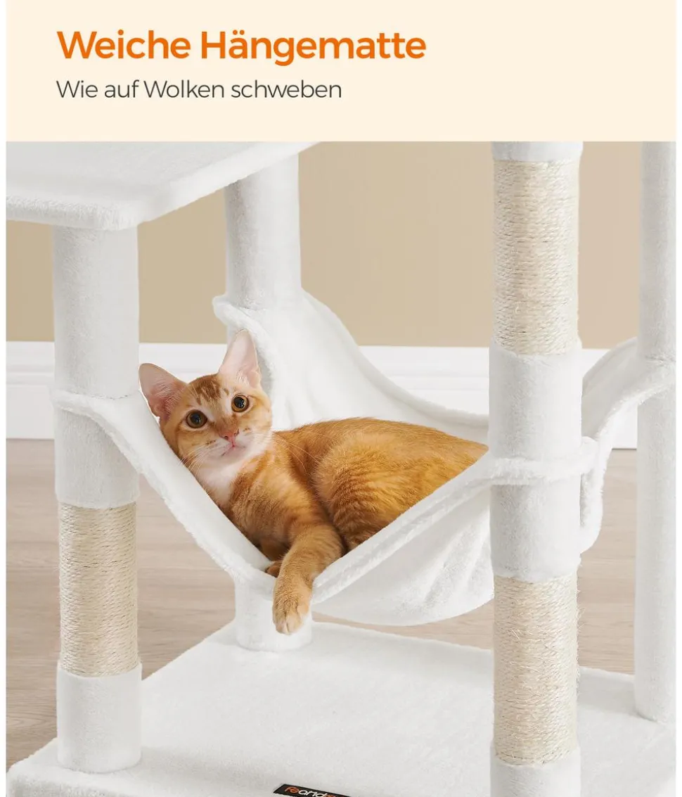 Feandrea Kratzbaum, cremeweiß, ca. B55/H143/T45 cm
