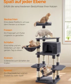 Feandrea Kratzbaum mit Fressnapf, ca. B108/H164/T76