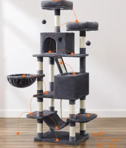 Feandrea Kratzbaum mit Höhle, ca. B55/H168/T45 cm