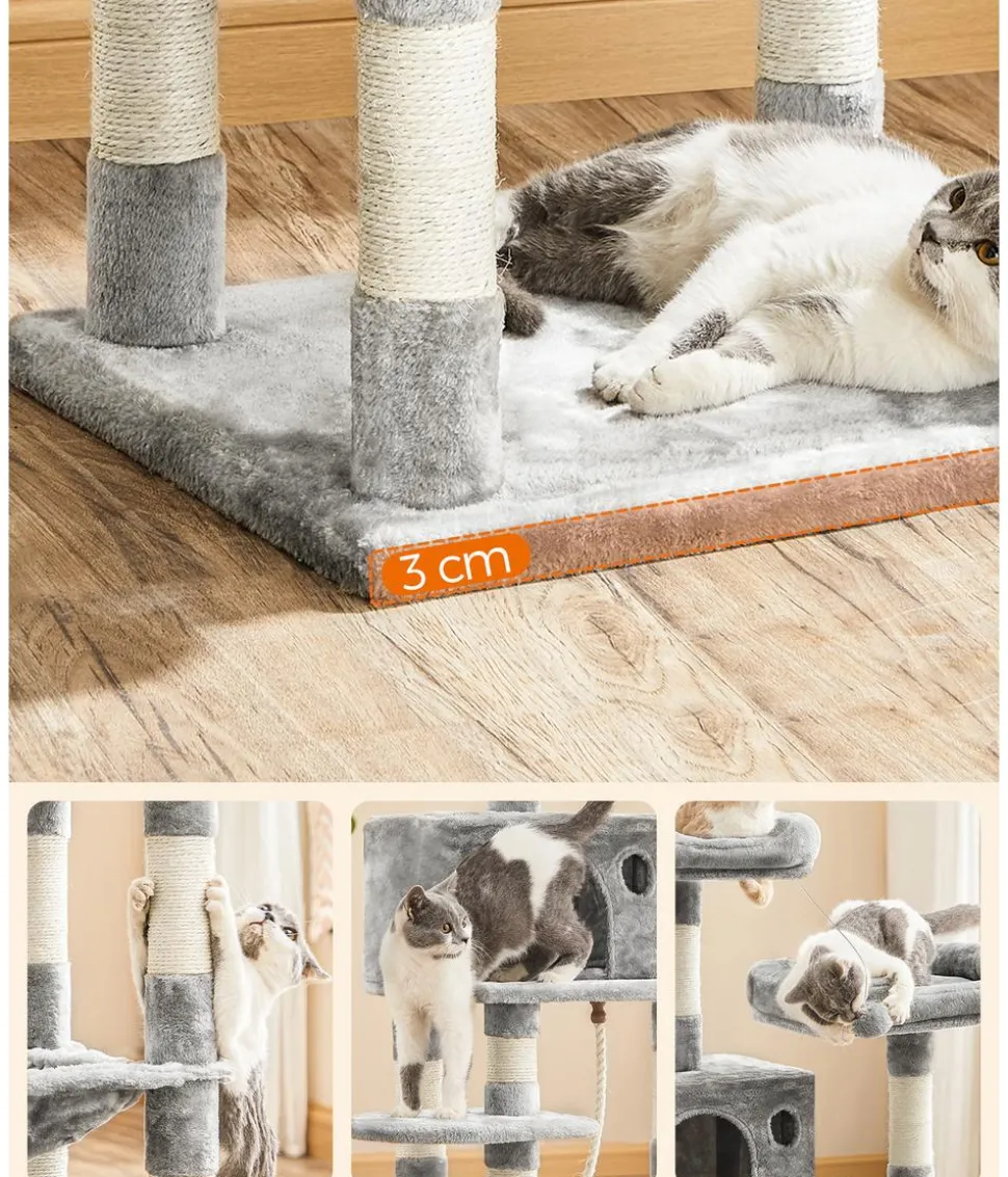 Feandrea Kratzbaum mit Hängematte, ca. B55/H143/T45 cm