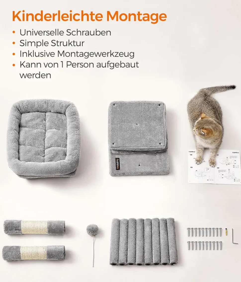 Feandrea Kratzbaum mit zwei Höhlen M, ca. B60/H74/T39 cm