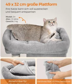 Feandrea Kratzbaum mit zwei Höhlen M, ca. B60/H74/T39 cm