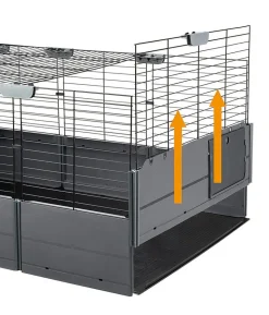 ferplast Nagerheim Multipla Maxi, schwarz, ca. B142/H50/T72 cm
