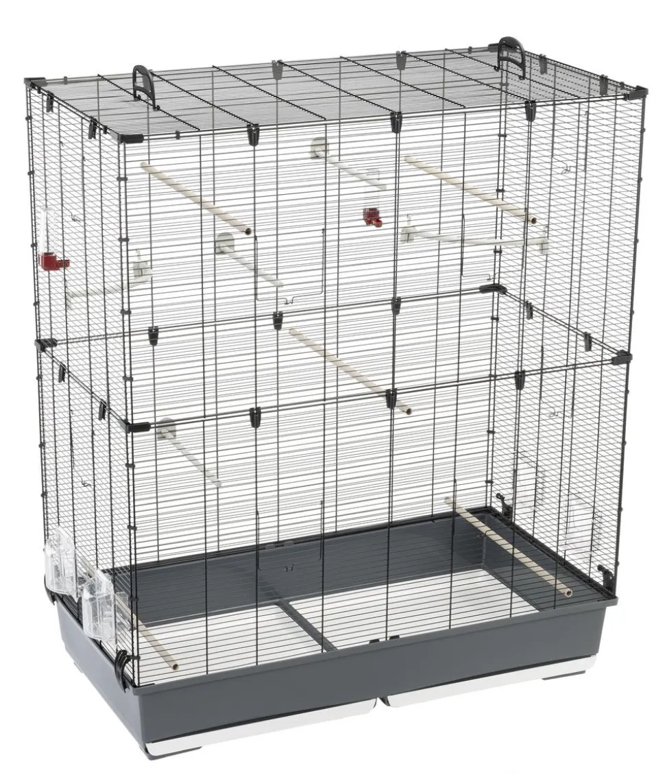ferplast Vogelheim Planeta, schwarz, ca. B99,5/H170/T53 cm