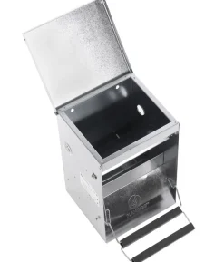 Flamingo Futterautomat Timo mit Trittklappe, Silber