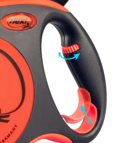 flexi® Hundeleine Gurt-Leine XTREME, Medium, schwarz/orange, 5 m