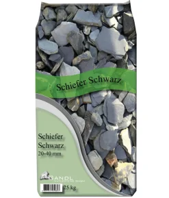 Gandl Schiefer-Plättchen, 20 - 40 mm, schwarz, 25 kg