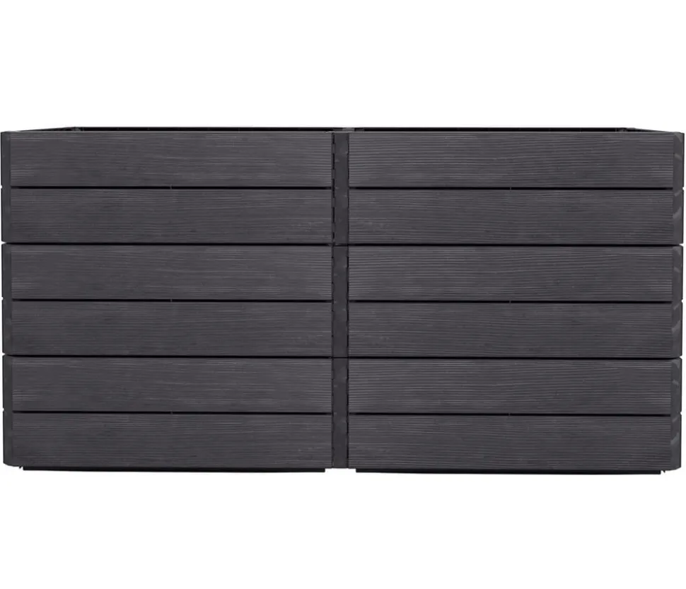 Garantia Kunststoff-Hochbeet Ergo Quadro Wood inkl. Wassersparsystem