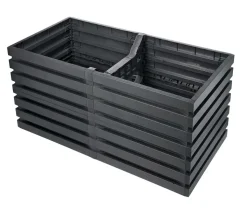 GARANTIA Kunststoff-Hochbeet Skyline L, grau, ca. B161/H75/T80 cm