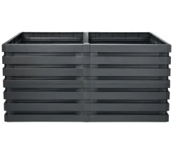 GARANTIA Kunststoff-Hochbeet Skyline L, grau, ca. B161/H75/T80 cm